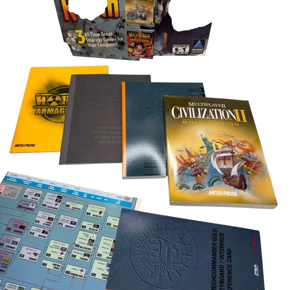 Strategy Game Room PC - Mech Commander Gold, Worms Armageddon, Civilization II